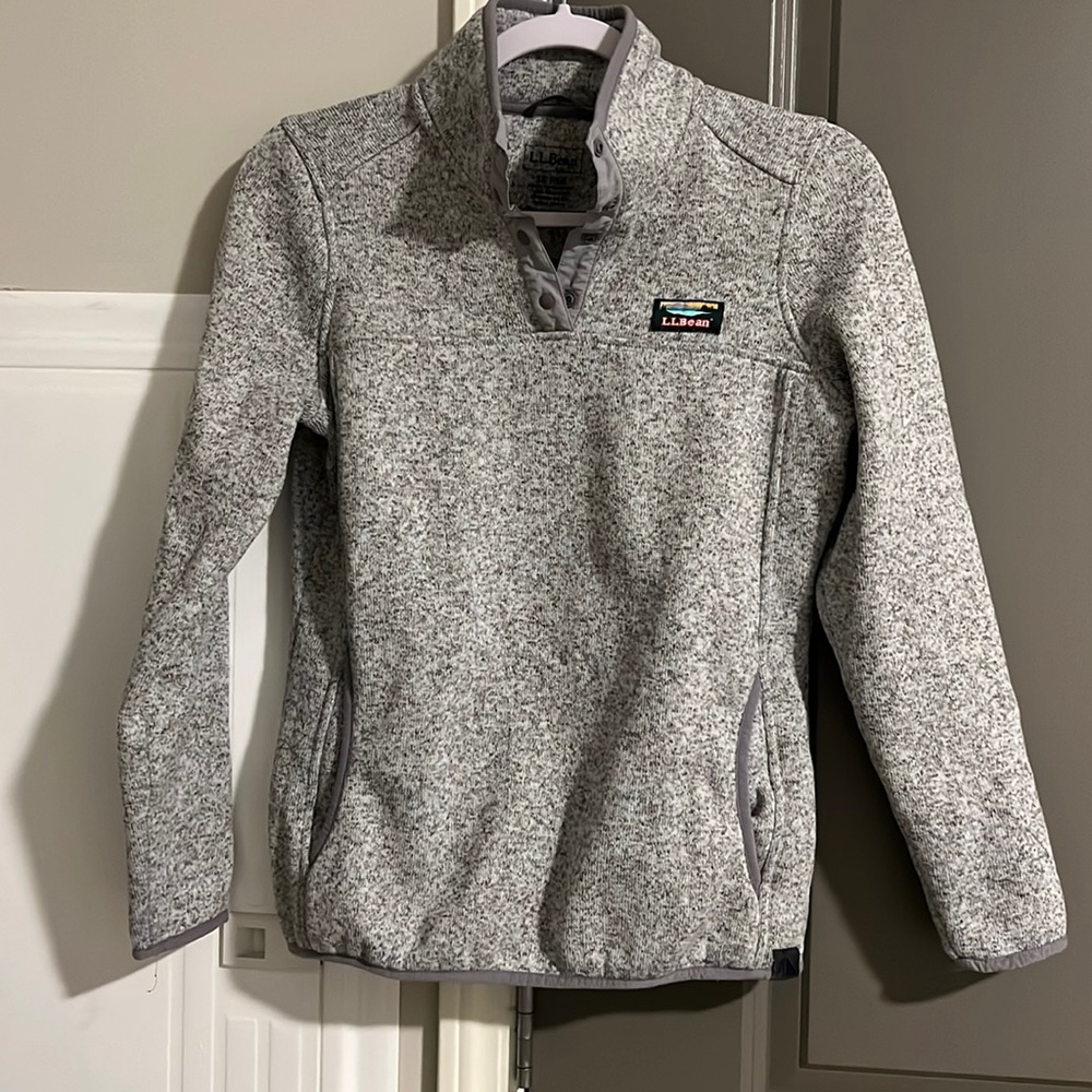 Womens llbean grey pullover